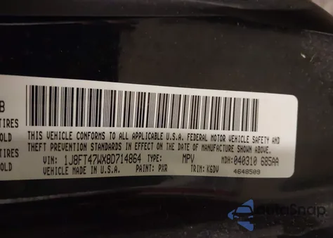 2008 Jeep Compass Sport from USA, damaged, VIN 1J8FT47WX8D714864